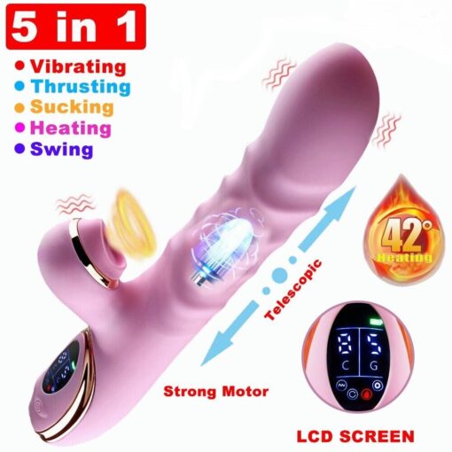 Máy Rung Thụt Cao cấp LCD tỏa nhiệt lắc lư